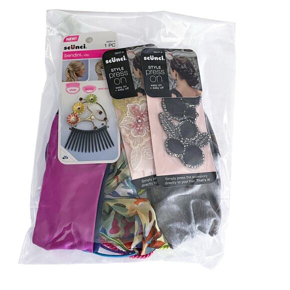 Huge Hair Accessory Lot 5+ Headbands Floral Clips Press On Appliques Bundle - Picture 3 of 4